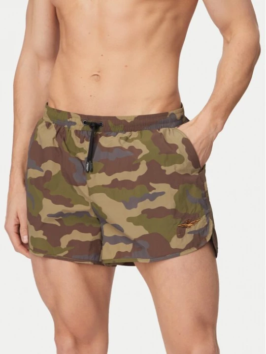 Obrázek produktu Aeronautica Militare Plavecké šortky 261BW0231UCT04312 Tmavě zelená Regular Fit