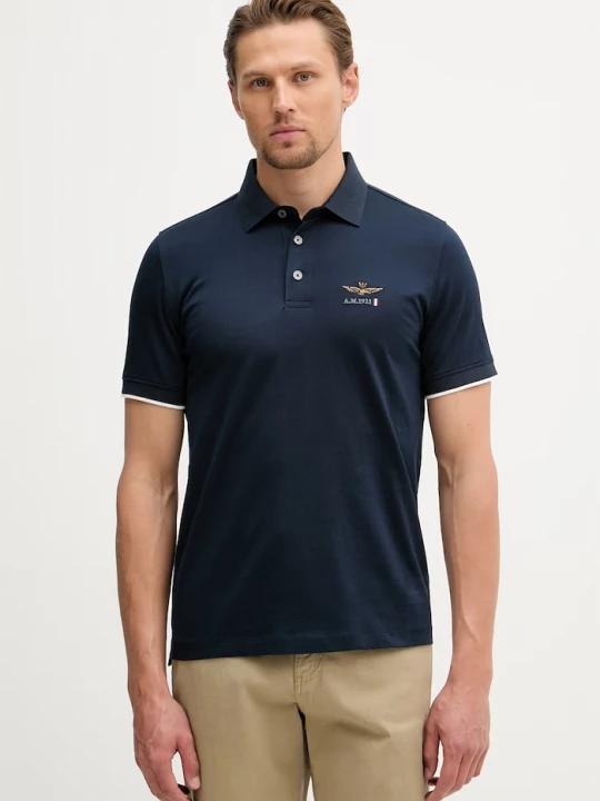 Obrázek produktu Aeronautica Militare polo pánské bavlněné námořnická modř