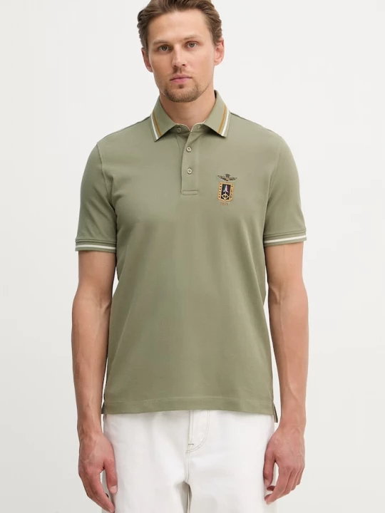 Obrázek produktu Aeronautica Militare polo pánské bavlněné zelená