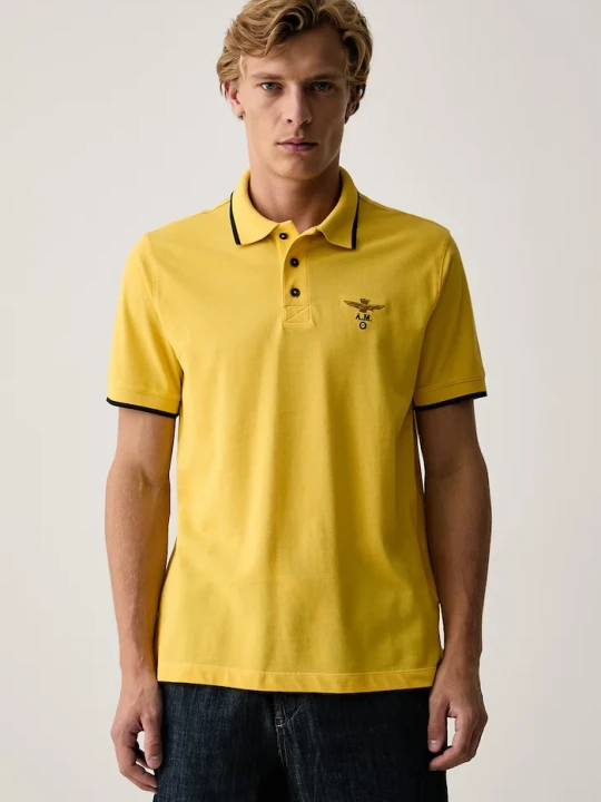 Obrázek produktu Aeronautica Militare polo pánské bavlněné žlutá