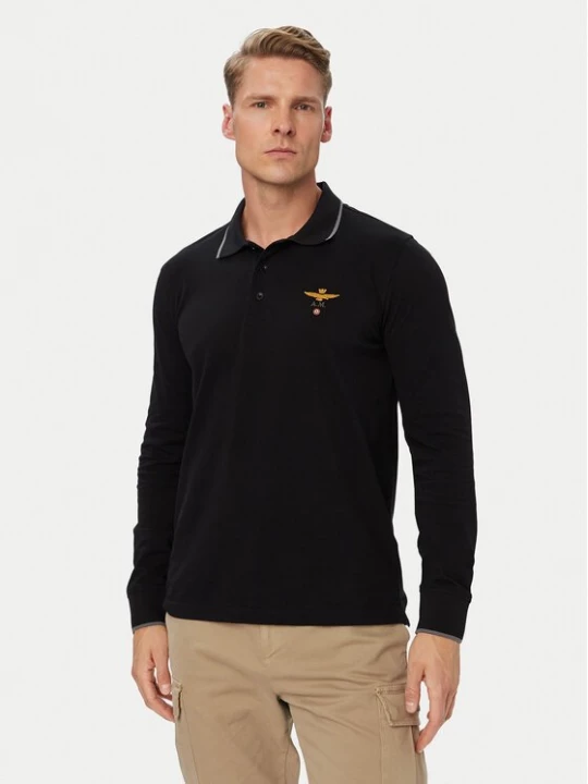 Obrázek produktu Aeronautica Militare Polokošile 262PO1653UP00082 Černá Regular Fit
