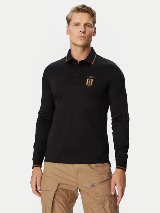 Obrázek produktu Aeronautica Militare Polokošile 262PO1940UJ00663 Černá Regular Fit