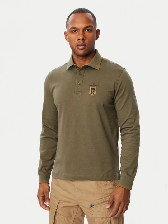 Obrázek produktu Aeronautica Militare Polokošile 262PO1940UJ00663 Khaki Regular Fit