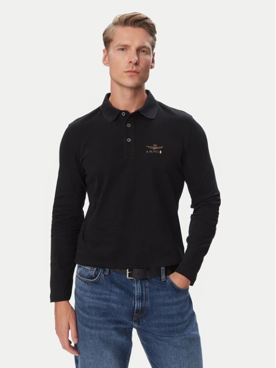 Obrázek produktu Aeronautica Militare Polokošile 262PO1947UJ00703 Černá Regular Fit