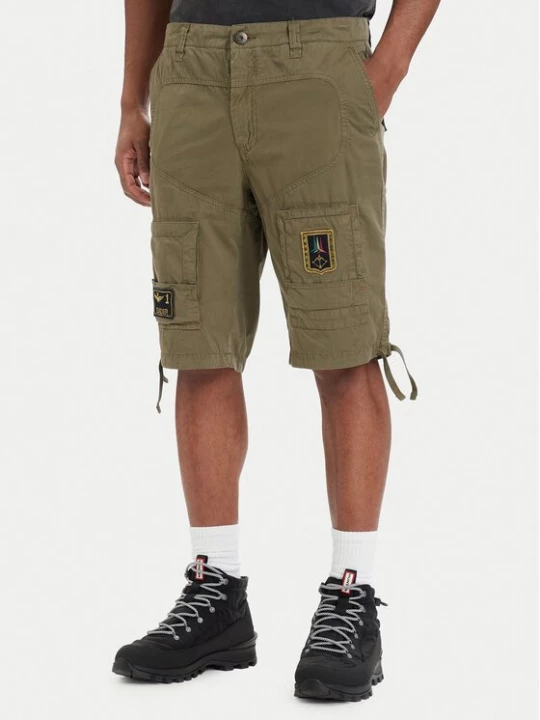 Obrázek produktu Aeronautica Militare Šortky z materiálu 261BE0041UCT01122 Zelená Regular Fit