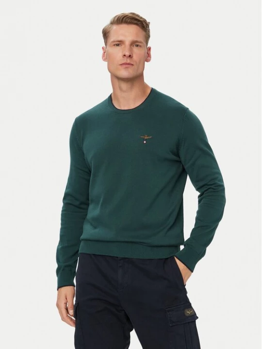 Obrázek produktu Aeronautica Militare Svetr 262MA1631UL00506 Zelená Regular Fit