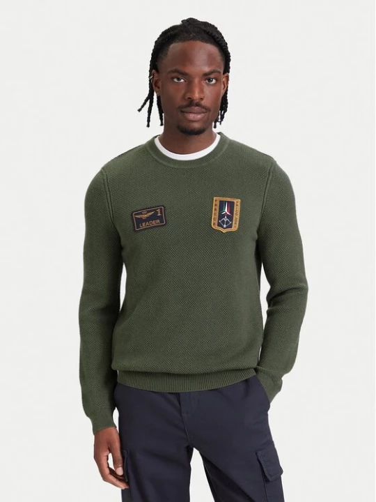 Obrázek produktu Aeronautica Militare Svetr 262MA1659UL00903 Khaki Regular Fit