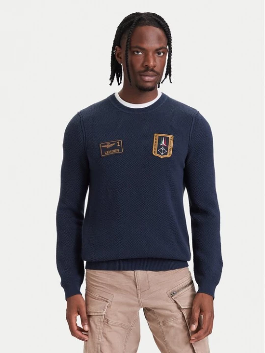 Obrázek produktu Aeronautica Militare Svetr 262MA1659UL00903 Tmavomodrá Regular Fit