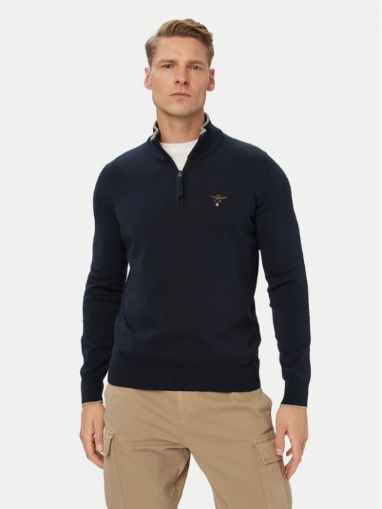 Obrázek produktu Aeronautica Militare Svetr 262MA1670UL00506 Tmavomodrá Regular Fit
