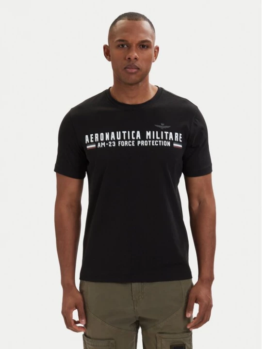 Obrázek produktu Aeronautica Militare T-Shirt 261TS1942UJ00538 Černá Regular Fit