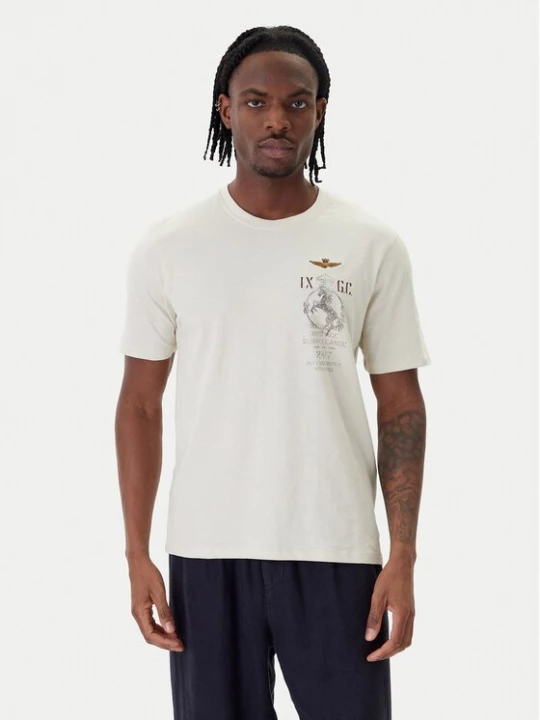 Obrázek produktu Aeronautica Militare T-Shirt 261TS2543UJ00686 Béžová Regular Fit