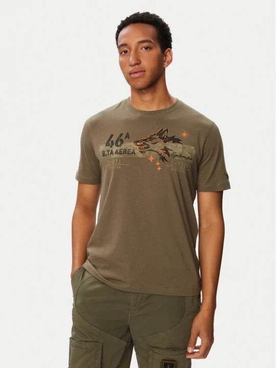 Obrázek produktu Aeronautica Militare T-Shirt 262TS2579UJ00750 Khaki Regular Fit
