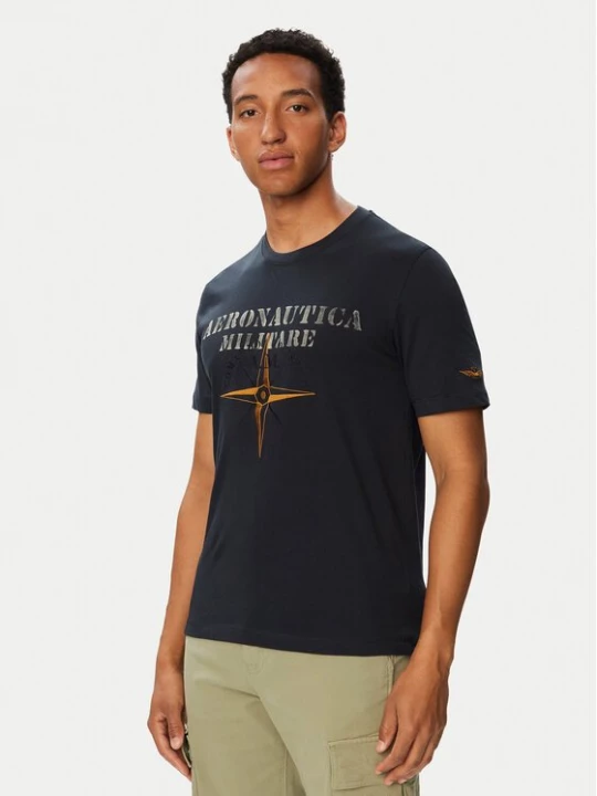 Obrázek produktu Aeronautica Militare T-Shirt 262TS2582UJ00750 Tmavomodrá Regular Fit