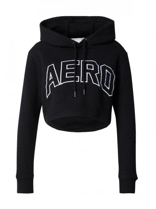 Obrázek produktu AÉROPOSTALE Mikina černá / bílá AEROPOSTALE