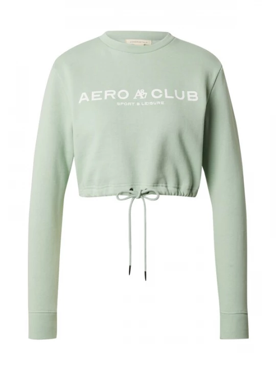 Obrázek produktu AÉROPOSTALE Mikina pastelově zelená / bílá AEROPOSTALE
