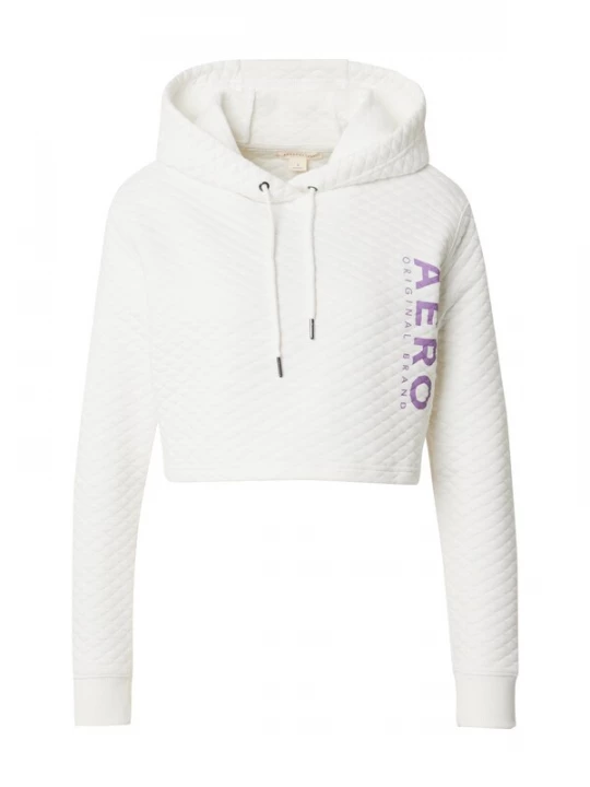 Obrázek produktu AÉROPOSTALE Mikina tmavě fialová / offwhite AEROPOSTALE