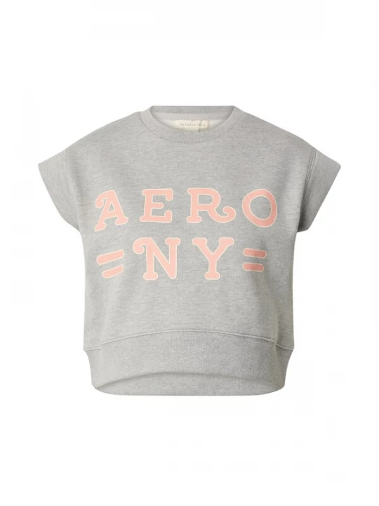 Obrázek produktu AÉROPOSTALE Tričko 'AERO NY' šedý melír / světle růžová AEROPOSTALE