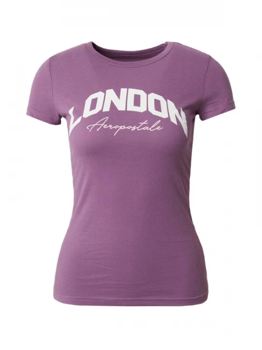 Obrázek produktu AÉROPOSTALE Tričko 'LONDON' fialová / přírodní bílá AEROPOSTALE