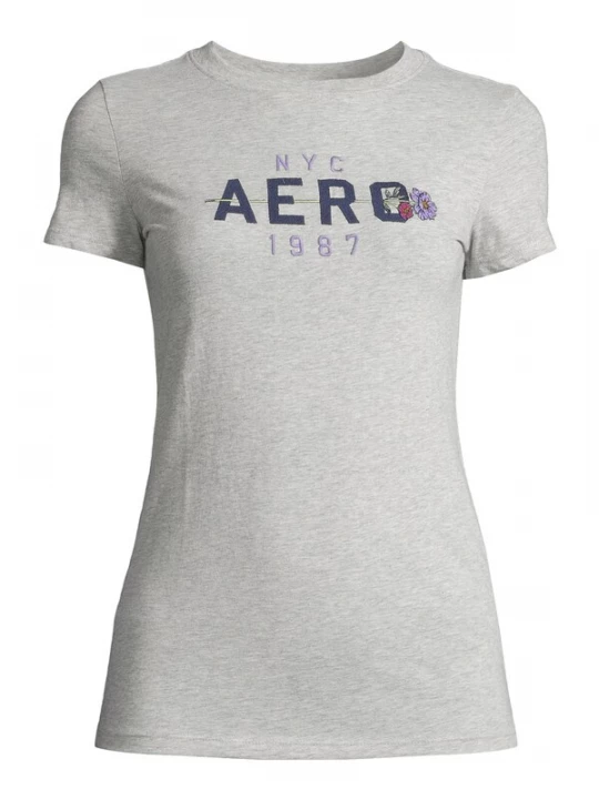 Obrázek produktu AÉROPOSTALE Tričko námořnická modř / šedý melír / šeříková AEROPOSTALE