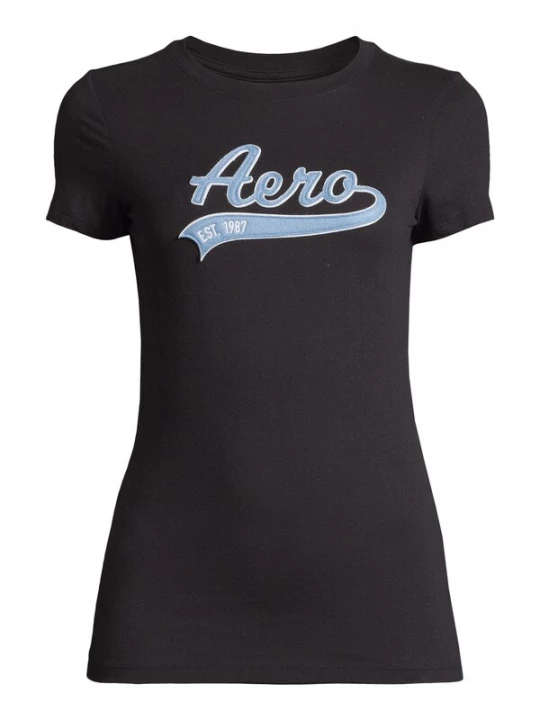 Obrázek produktu AÉROPOSTALE Tričko světlemodrá / černá / bílá AEROPOSTALE