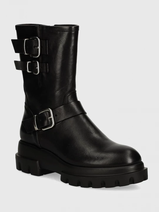 Obrázek produktu AGL Kožené kotníkové boty AGL Chunky Biker černá