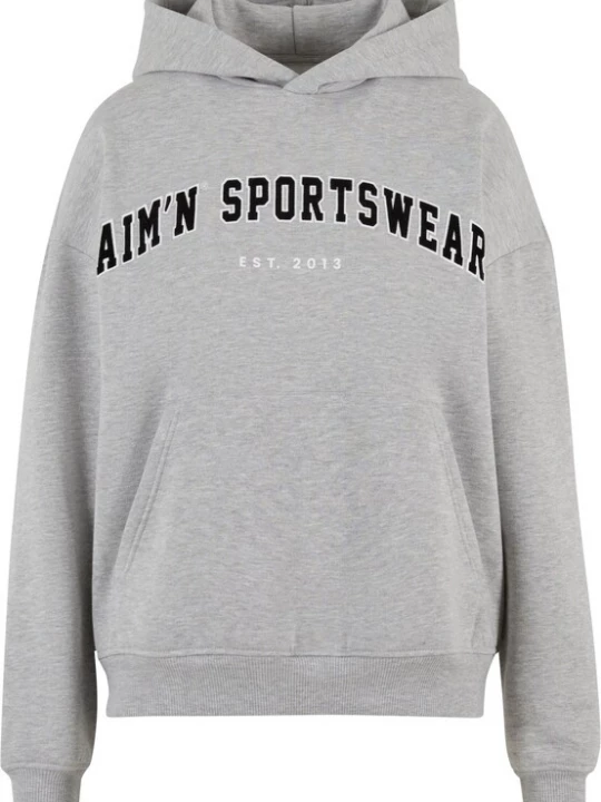 Obrázek produktu Aim'n Mikina 'Varsity Sweat'  šedá / černá / bílá