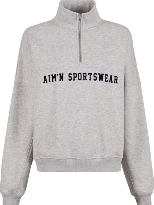 Obrázek produktu Aim'n Sportovní mikina světle šedá / šedý melír / černá AIMN