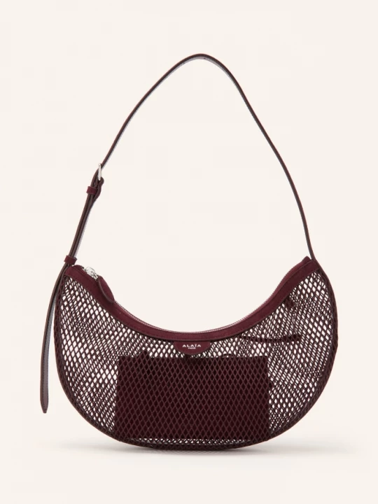 Obrázek produktu Alaïa Kabelka Přes Rameno Demi Lune tmavě červená / stříbrná