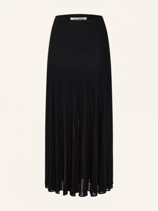 Obrázek produktu Alaïa Pletená Sukně S Plisováním černá