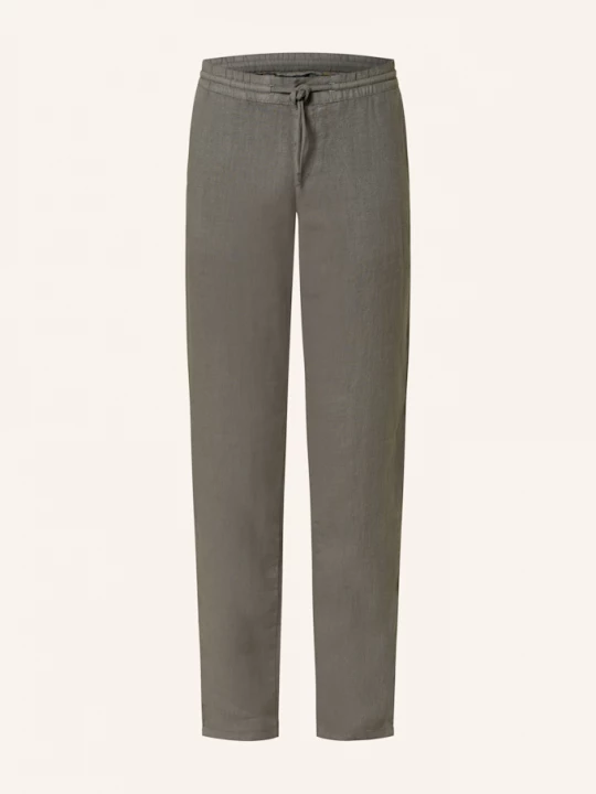Obrázek produktu Alberto Lněné Kalhoty House V Joggingovém Stylu Tapered Fit khaki
