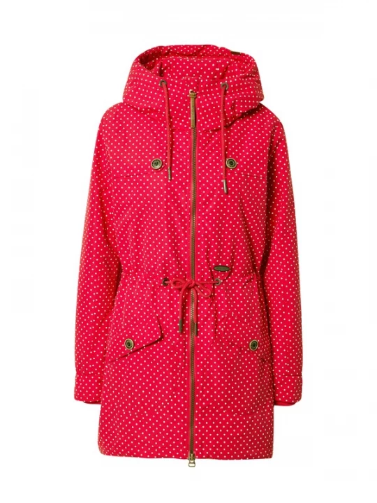 Obrázek produktu alife & kickin Přechodová parka 'CharlotteAK B'  červená / bílá