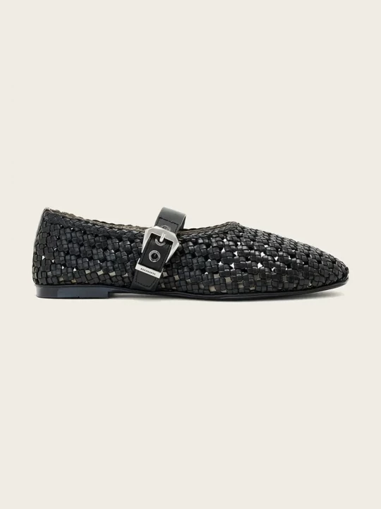 Obrázek produktu AllSaints baleríny kožené Sabine Woven Flat černá