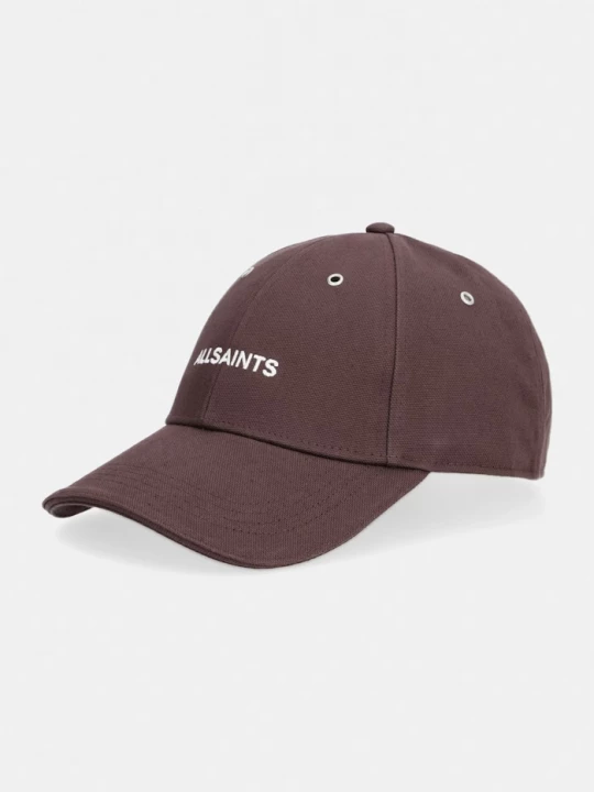 Obrázek produktu AllSaints baseballová čepice pánská bavlněná hnědá