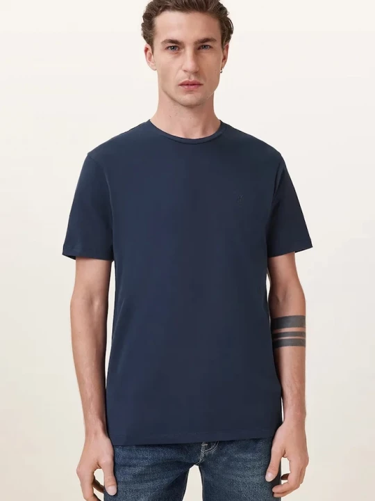 Obrázek produktu AllSaints basic tričko pánské bavlněné námořnická modř