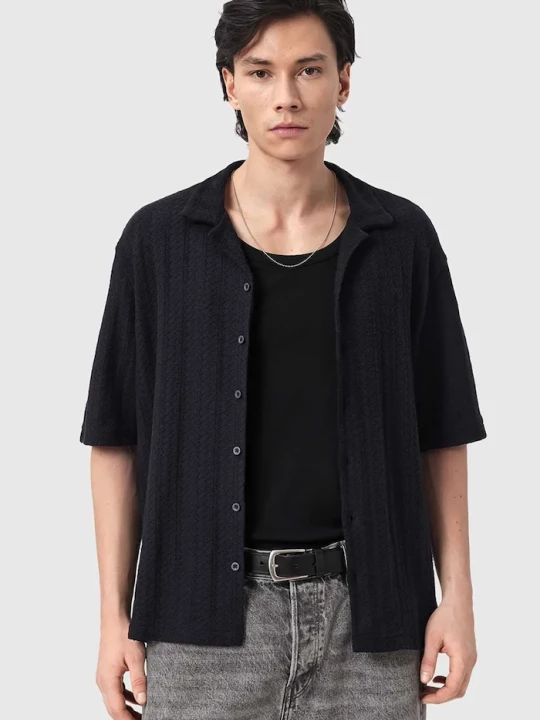 Obrázek produktu AllSaints Bavlněná košile AllSaints TRACE černá