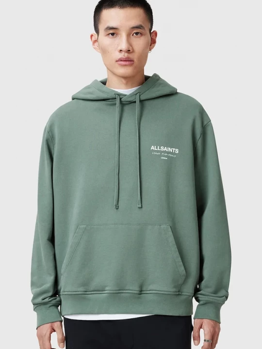 Obrázek produktu AllSaints Bavlněná mikina AllSaints UNDERGROUND zelená