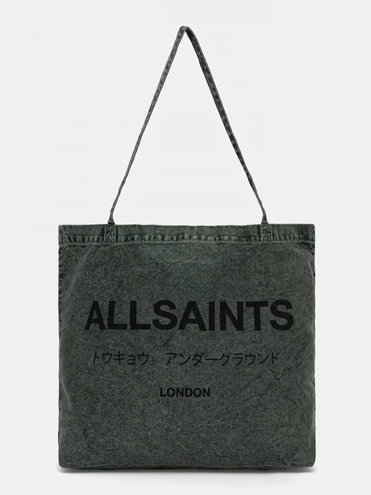 Obrázek produktu AllSaints Bavlněná taška AllSaints 38 x 35 x 12 cm zelená