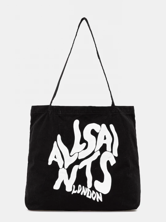 Obrázek produktu AllSaints Bavlněná taška AllSaints ORLANDO37 x 36 x 11 cm černá
