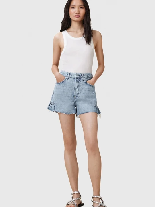 Obrázek produktu AllSaints Bavlněné šortky ELIANA modrá