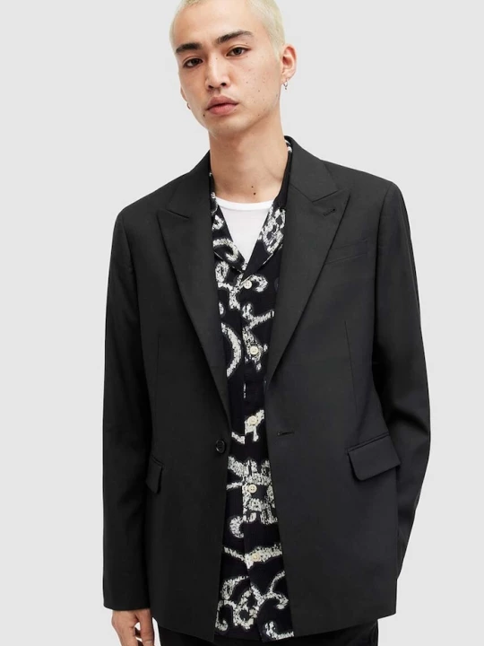 Obrázek produktu AllSaints Blazer s příměsí vlny AllSaints Dima černá