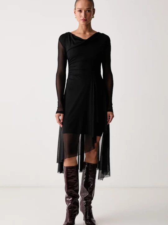 Obrázek produktu AllSaints bodycon šaty bavlněné s elastanem LORIA černá