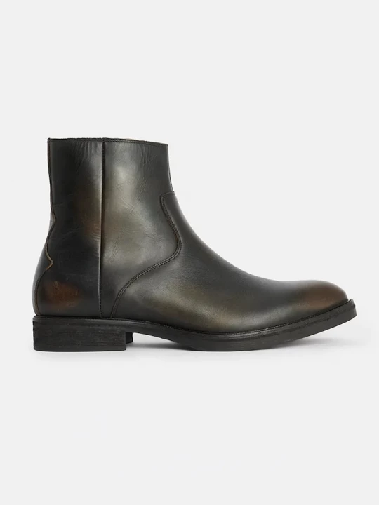 Obrázek produktu AllSaints boty pánské kožené Lang Boot hnědá