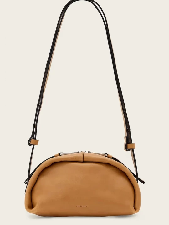 Obrázek produktu AllSaints crossbody kabelka dámská kožená ROSALIE hnědá