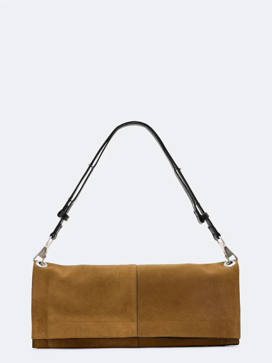 Obrázek produktu AllSaints crossbody kabelka dámská semišová LUTECE hnědá