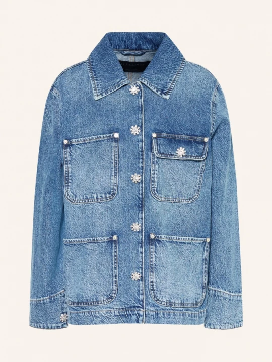 Obrázek produktu Allsaints Džínová Bunda Bex S Ozdobnými Kamínky 2846 mid indigo