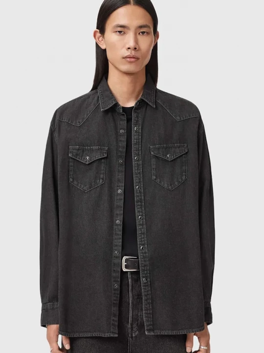 Obrázek produktu AllSaints Džínová košile AllSaints FENTON černá