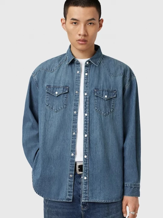 Obrázek produktu AllSaints Džínová košile AllSaints FENTON modrá
