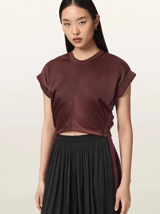 Obrázek produktu AllSaints halenka dámská MIRA SATIN červená