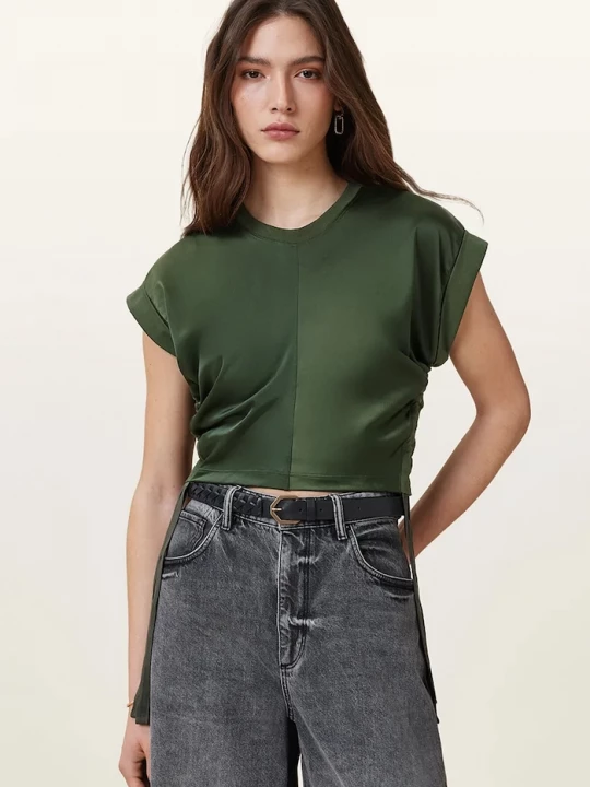 Obrázek produktu AllSaints halenka dámská MIRA SATIN zelená