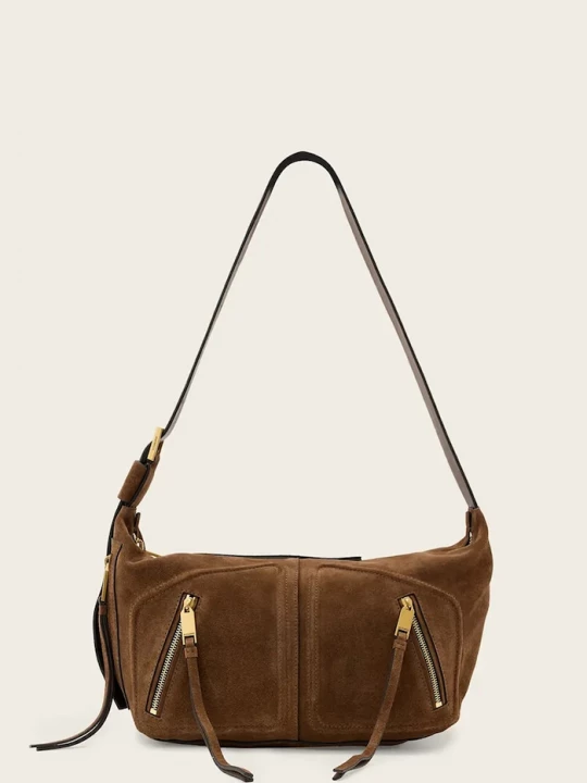 Obrázek produktu AllSaints hobo kabelka dámská semišová JEAN hnědá